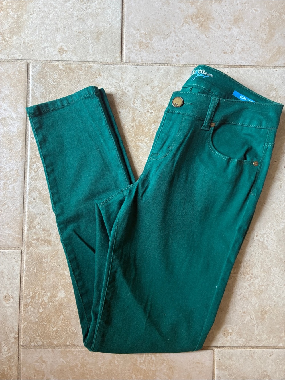 Style & Co. Emerald Green Skinny Jeans